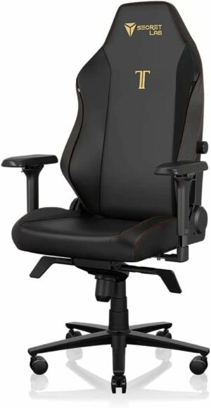 Secretlab Titan Evo 2022 Stealth Gaming Chair - Reclining, Ergonomic & Comfortable Computer Chair with 4D Armrests, Magnetic Head Pillow & 4-Way Lumbar Support - Black - Hybrid Leather