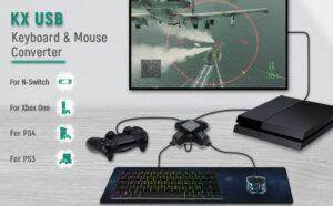 ArVin Adattatore Tastiera E Mouse Per Nintendo Switch/Xbox One/Serie S/X/PS3 /PS4, Convertitore Tastiera Wireless Cablata E 2.4G Con Mappatura Dei Tasti E Sensibilità Del Mouse Regolabile - Foto 13
