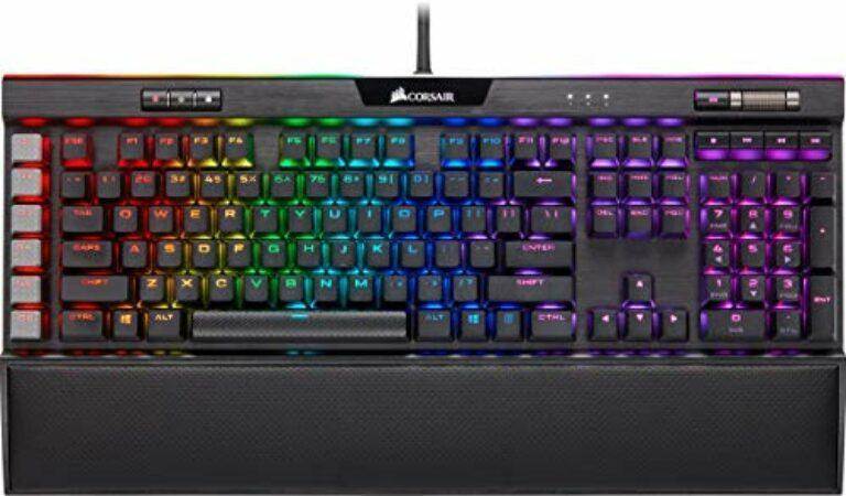 Corsair K95 RGB Platinum XT Mechanical Gaming Keyboard, Backlit RGB LED, Cherry MX Speed RGB Silver, Black (CH-9127414-NA)