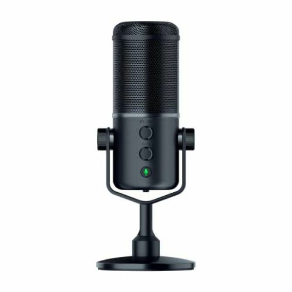 Razer Seiren Elite USB Streaming Microphone: Professional Grade High-Pass Filter - Built-In Shock Mount - Supercardiod Pick-Up Pattern - Anodized Aluminum - Classic Black