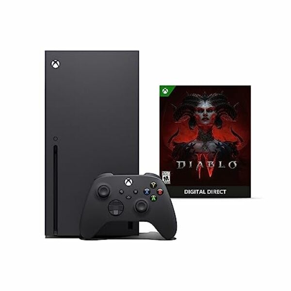 Xbox Series X – Diablo® IV Bundle – Includes Diablo® IV and bonus in-game content – 1TB SSD Gaming Console – 4K Gaming – 4K Streaming – Carbon Black