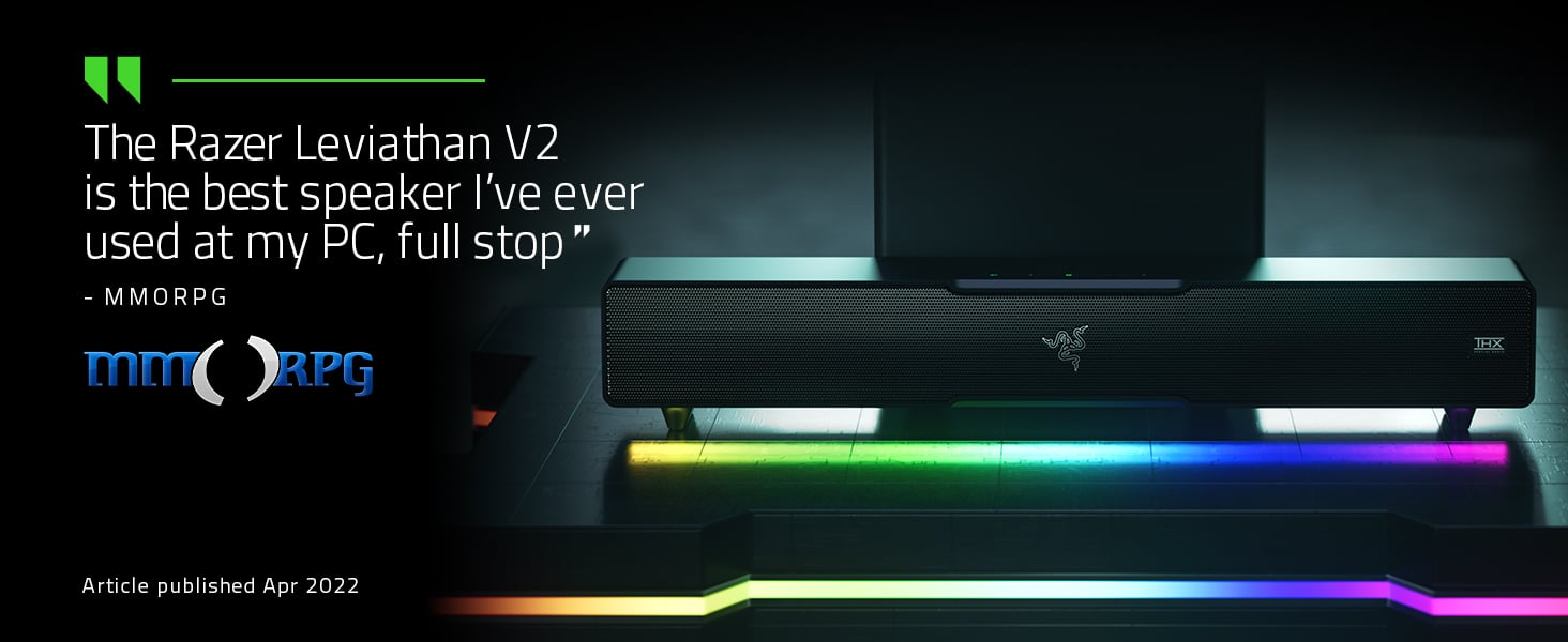 Razer Leviathan V2 Multi-Driver PC Gaming Soundbar with Subwoofer - Slider 3