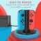 TALK WORKS Joy-Con Charger Dock For Nintendo Switch Gaming Controllers