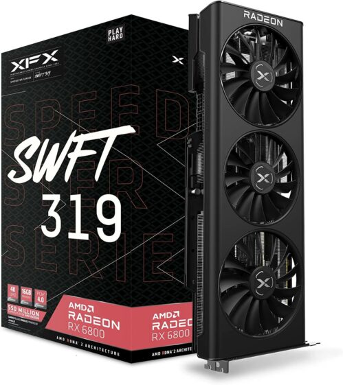 XFX Speedster SWFT319 ,Radeon™ RX 6800 Core Gaming Graphics Card with 16GB GDDR6, AMD RDNA™ 2