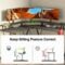 SEVEN WARRIOR Gaming Desk 50.4” with LED Lights & Power Outlets