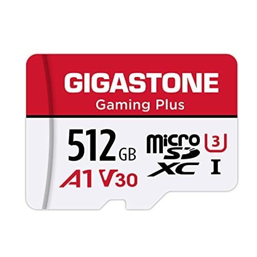 Gigastone 512GB Micro SD Card, Gaming Plus, MicroSDXC Memory Card