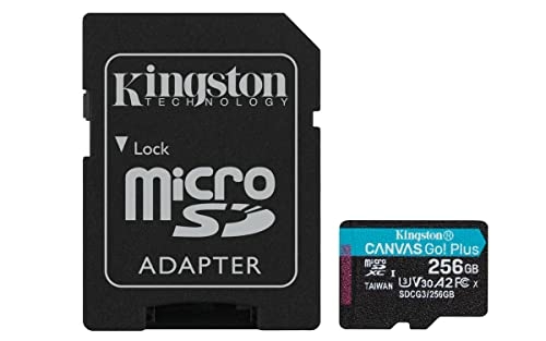 Kingston 256GB microSDXC Canvas Go Plus Memory Card + Adapter